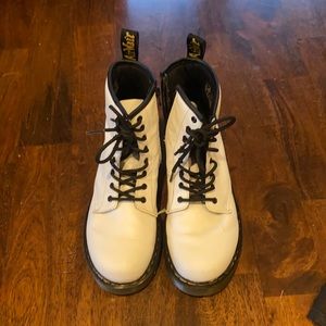 White dr. Marten boots kids size 4/EU 36